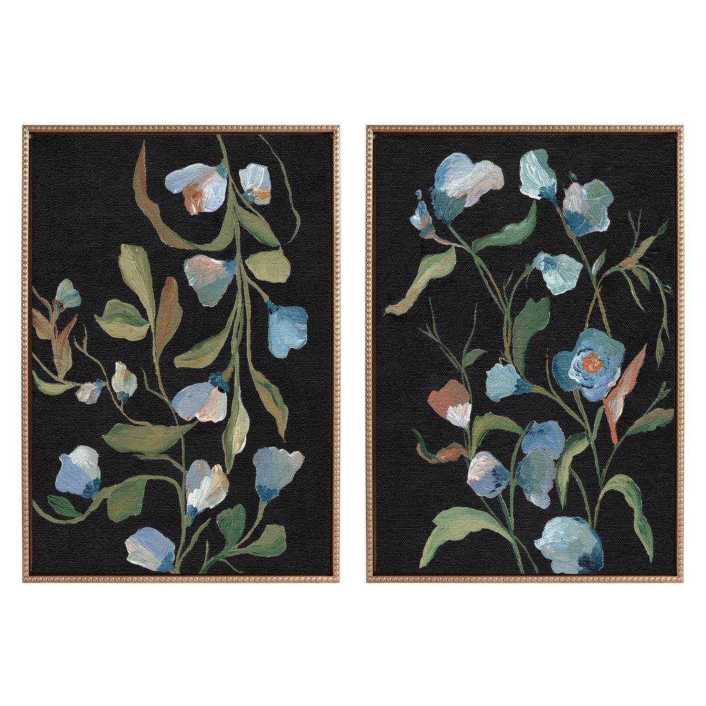 Sylvie Foliage I and Foliage III Framed Canvas Art Set of 2 by Nikita Jariwala