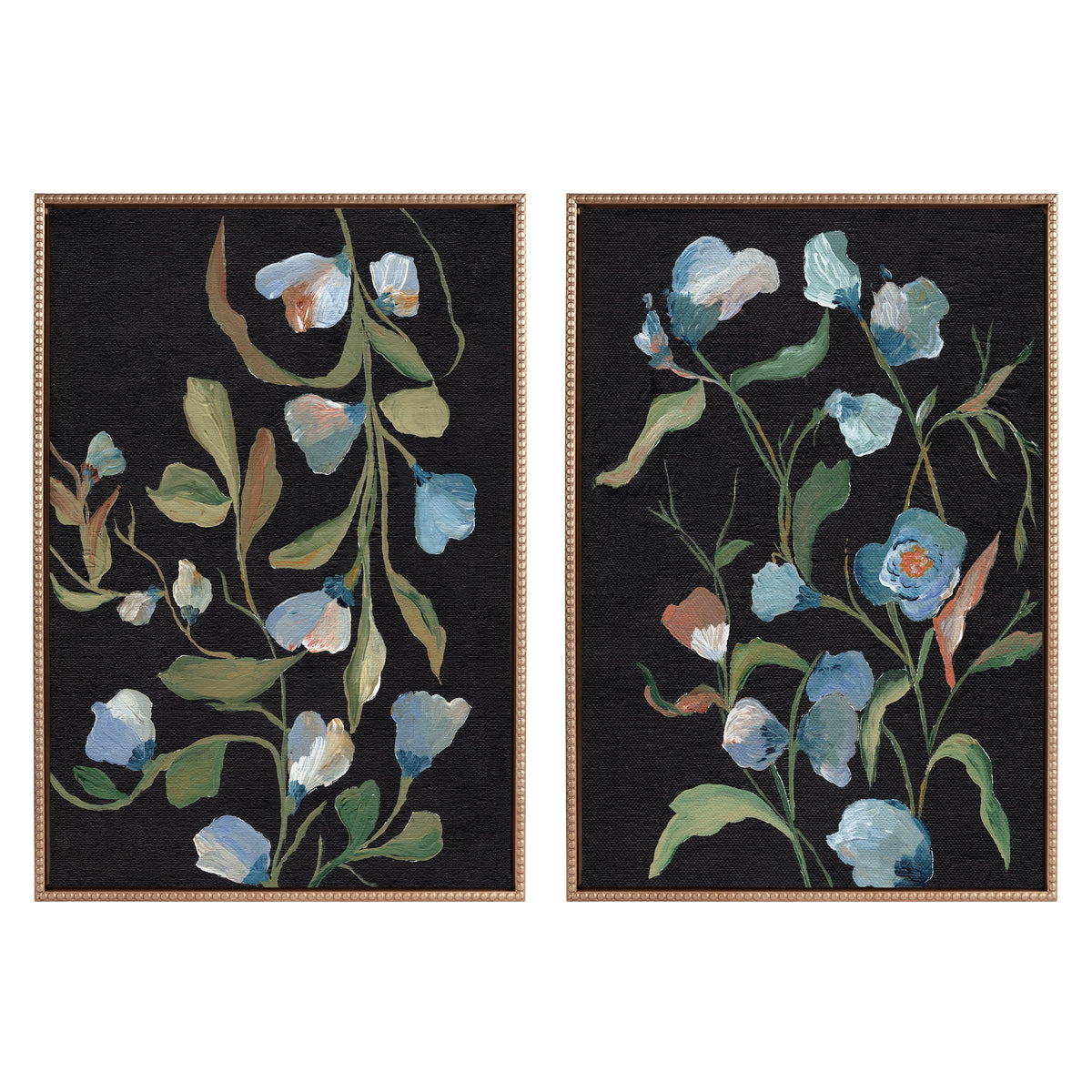 Sylvie Foliage I and Foliage III Framed Canvas Art Set of 2 by Nikita Jariwala