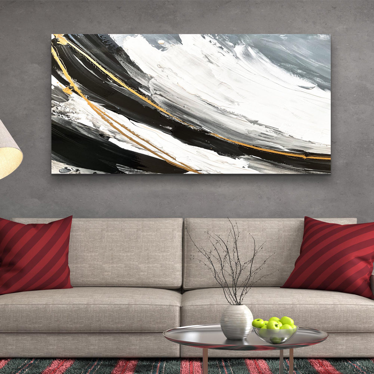 Modern Abstract Shadows Canvas Wall Art