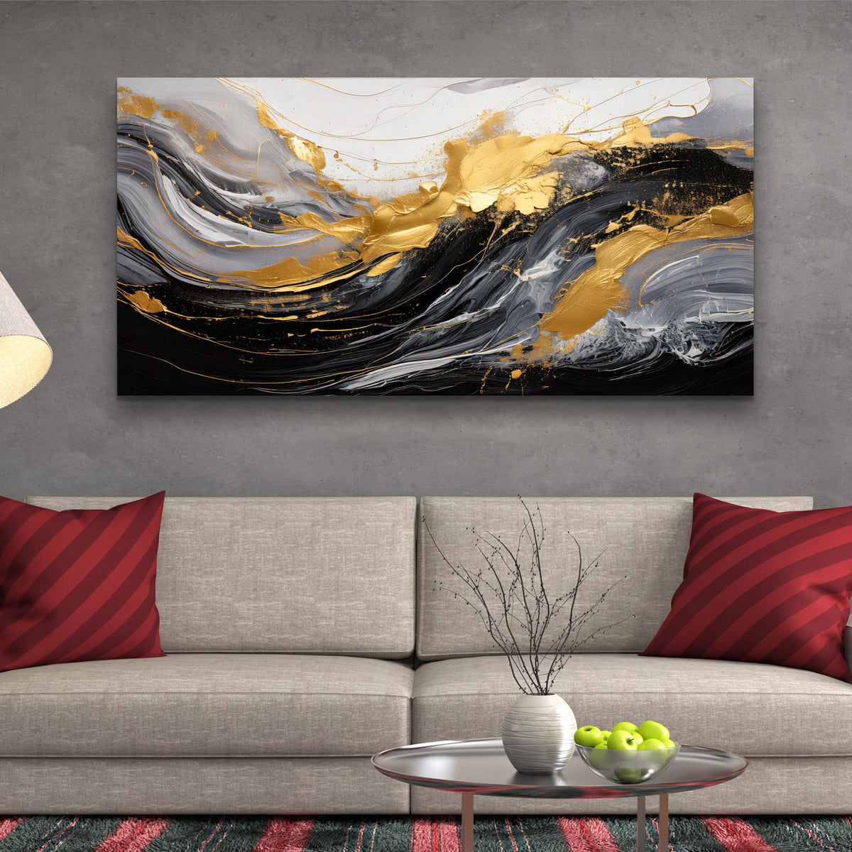 Modern Abstract Shadows Canvas Wall Art