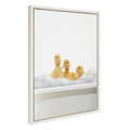 Sylvie Bathroom Bubble Bath 3 Ducks Framed Canvas by The Creative Bunch Studio