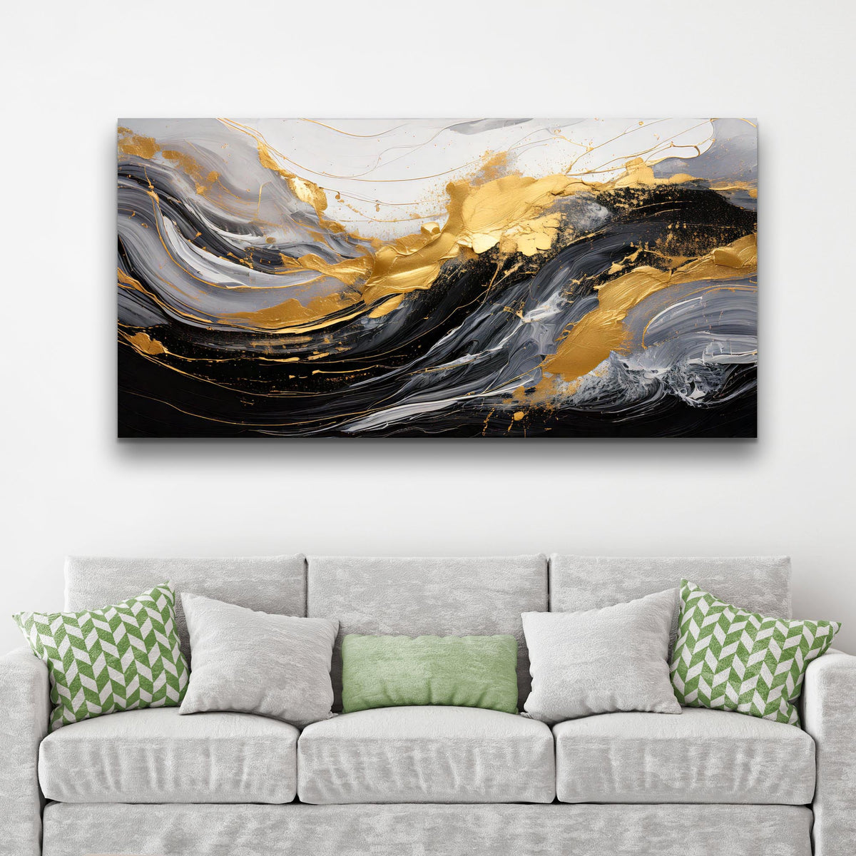 Modern Abstract Shadows Canvas Wall Art
