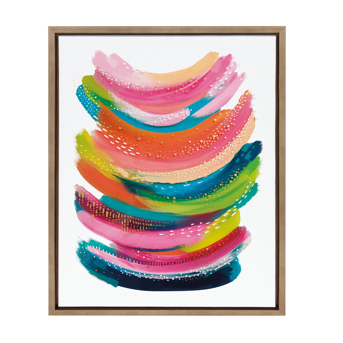 Sylvie Bright Abstract Framed Canvas by Jessi Raulet of Ettavee
