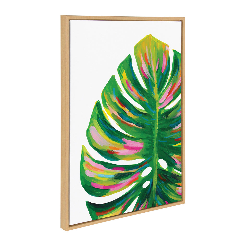 Sylvie EV Monstera, 582 Monstera and Monstera Leaves Framed Canvas Art Set of 3 by Various Artists