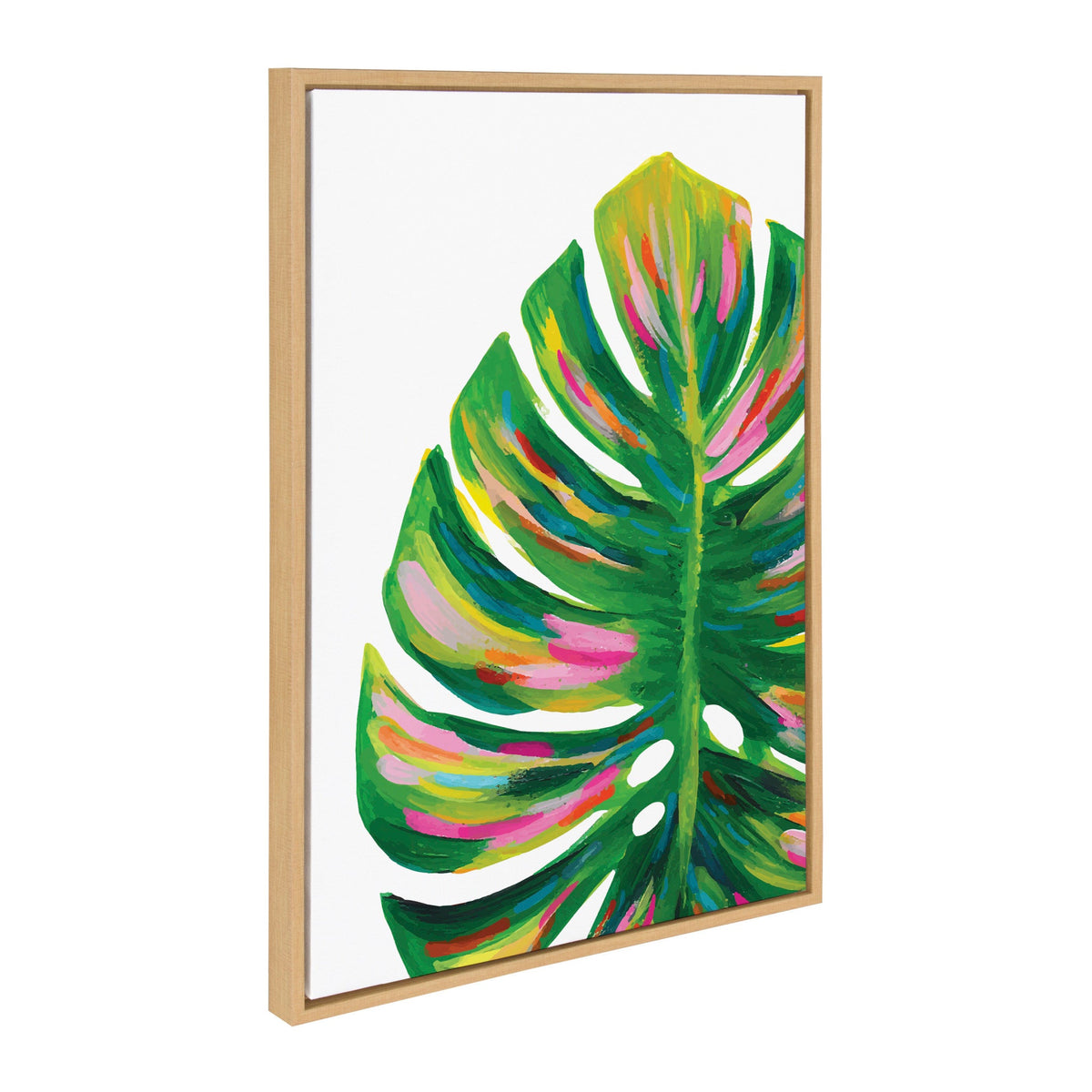 Sylvie EV Monstera, 582 Monstera and Monstera Leaves Framed Canvas Art Set of 3 by Various Artists