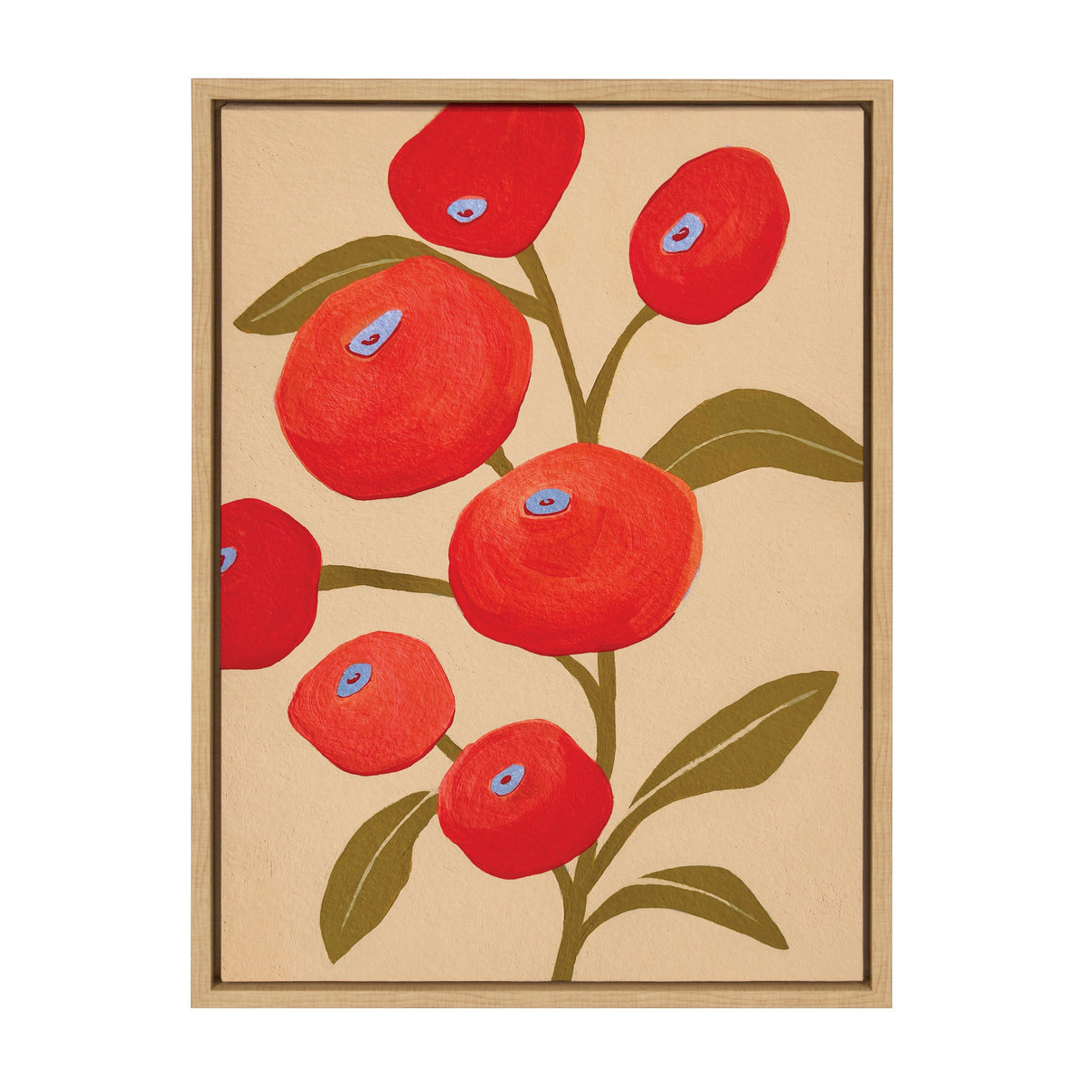Sylvie Persimmon Framed Canvas by Emma Daisy