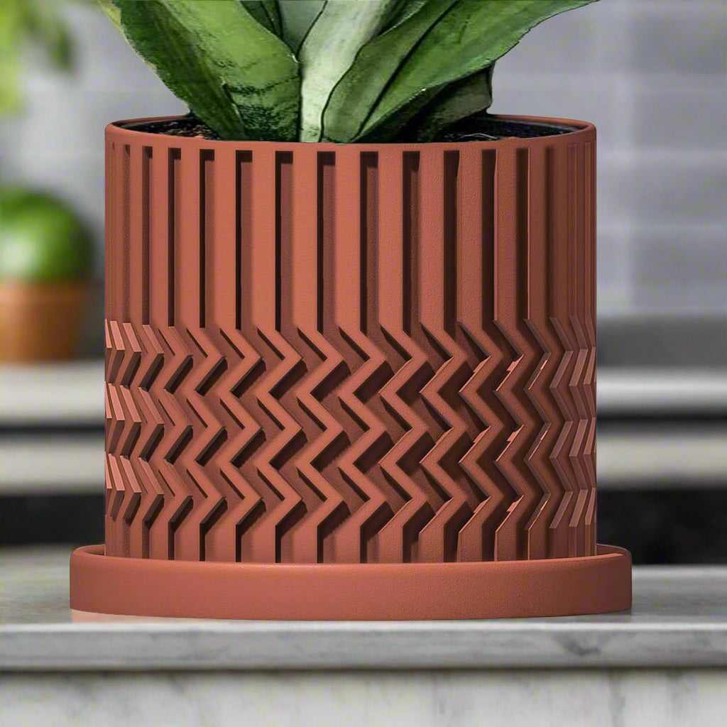 Minimalist Zig-Zag Planter