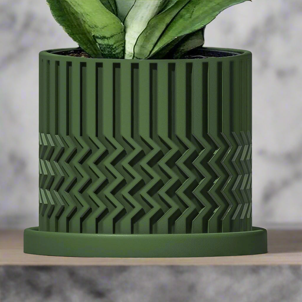 Minimalist Zig-Zag Planter