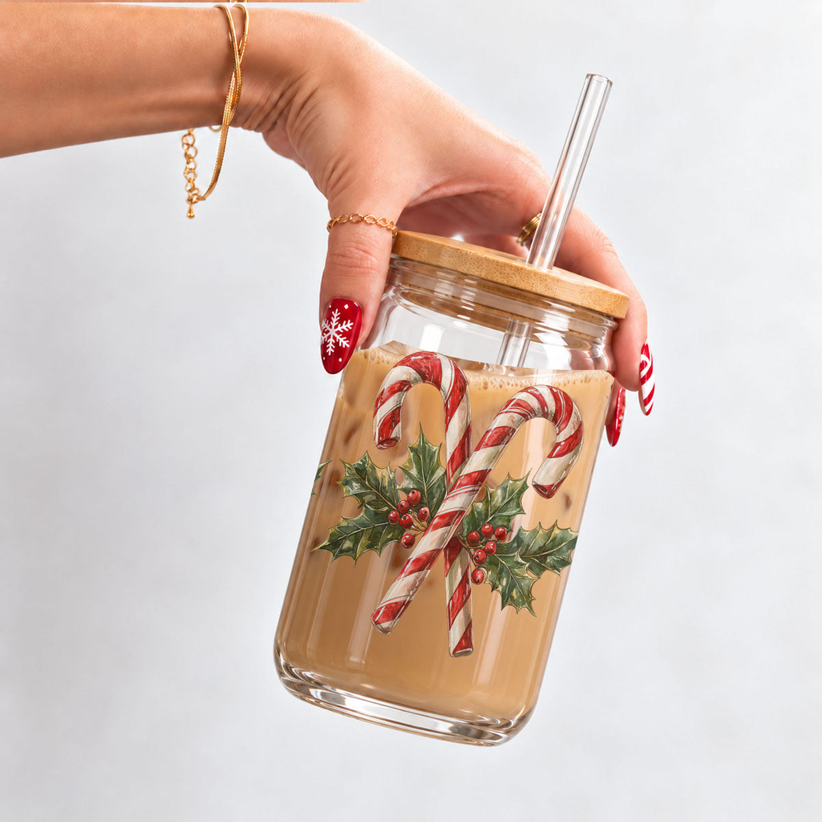 Candy Cane Holly 17oz
