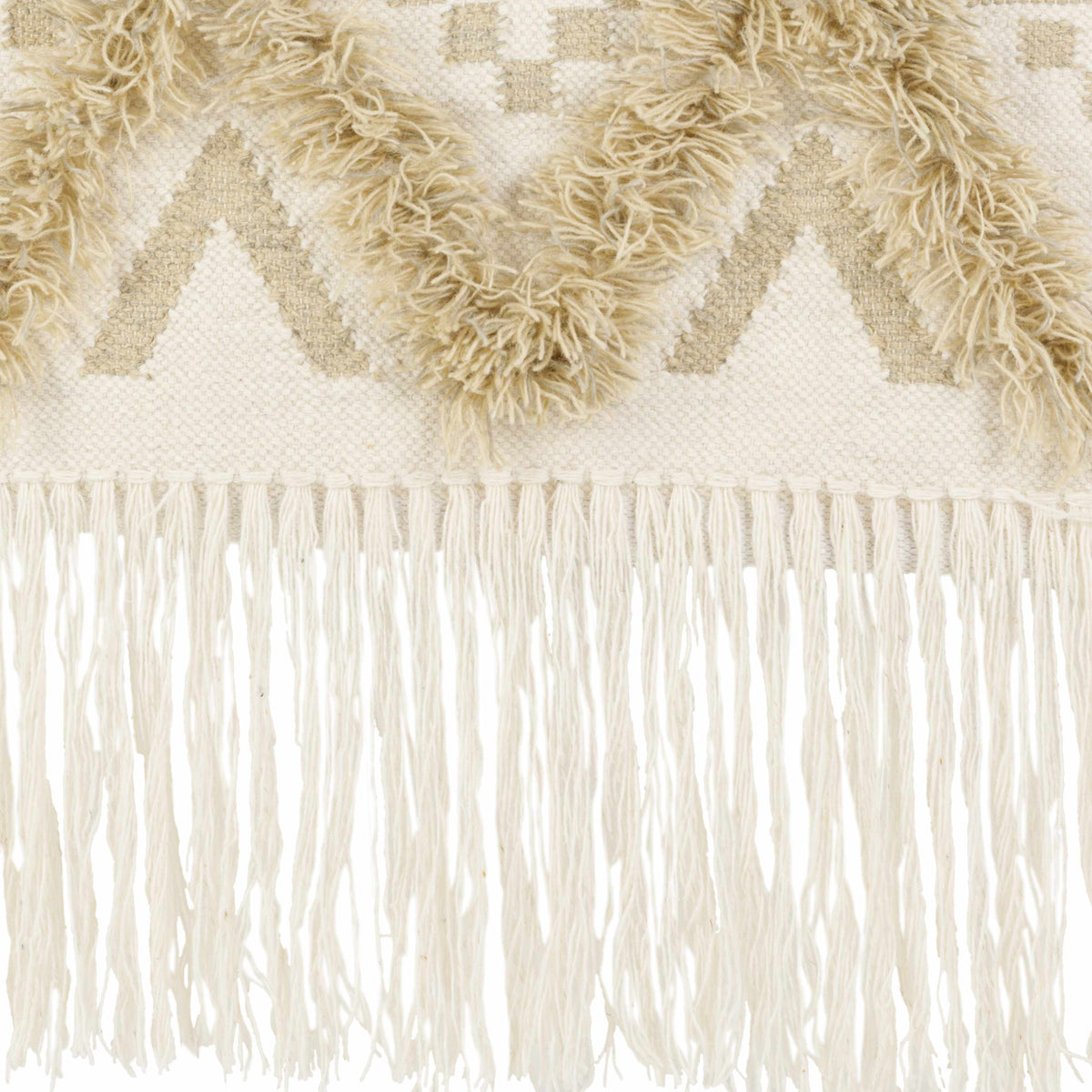 Malay Cream Diamond Fringe Wall Hanging