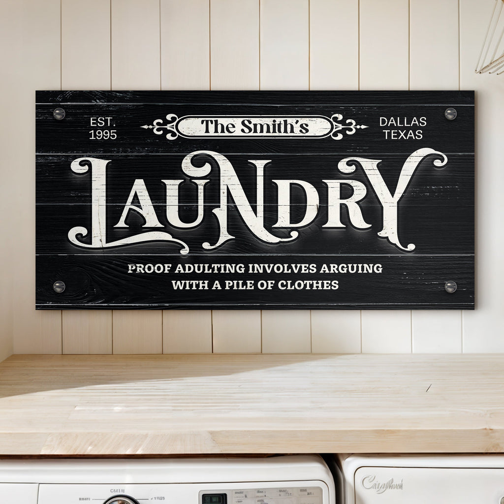Laundry Room Sign VII