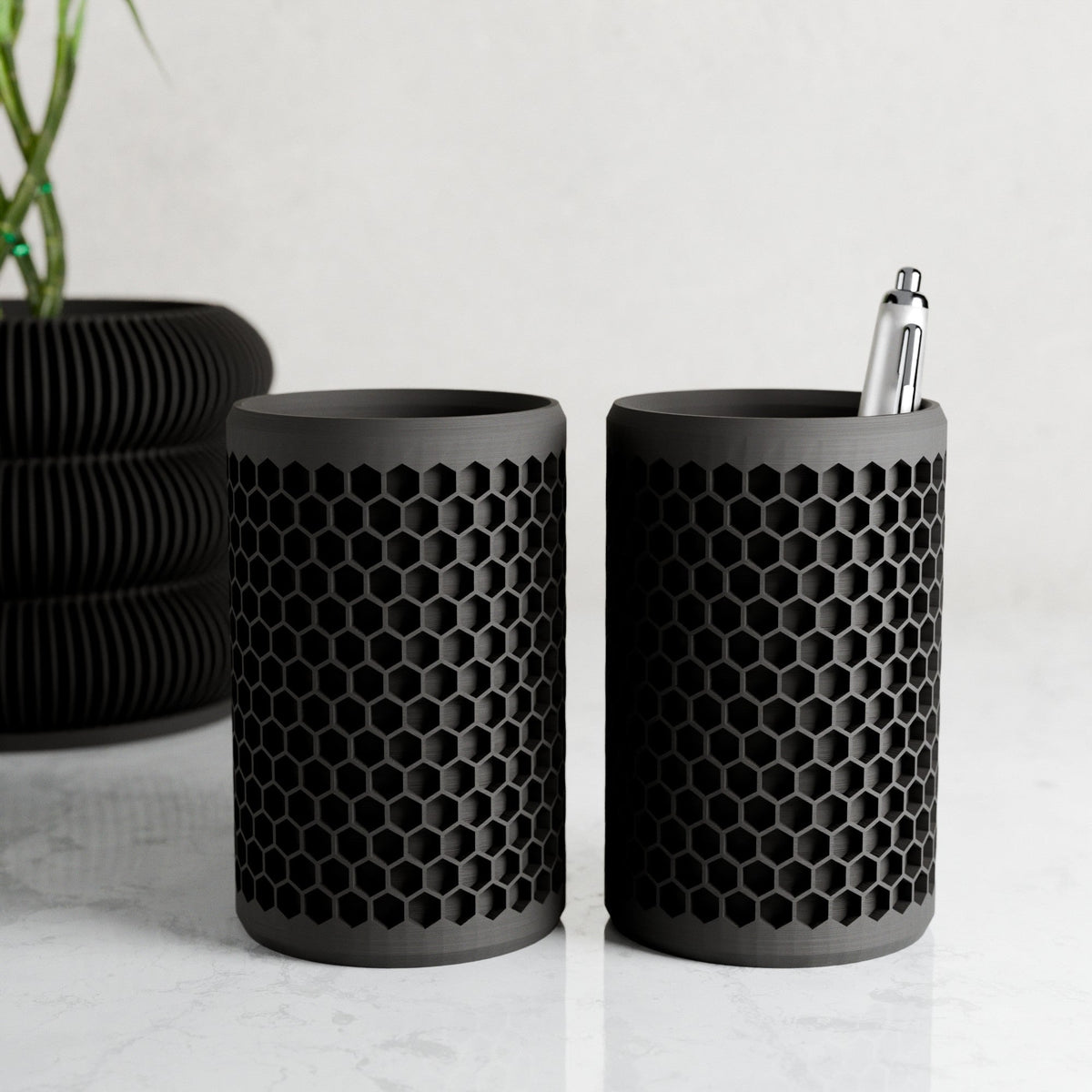 Modern Honeycomb Pencil Holder