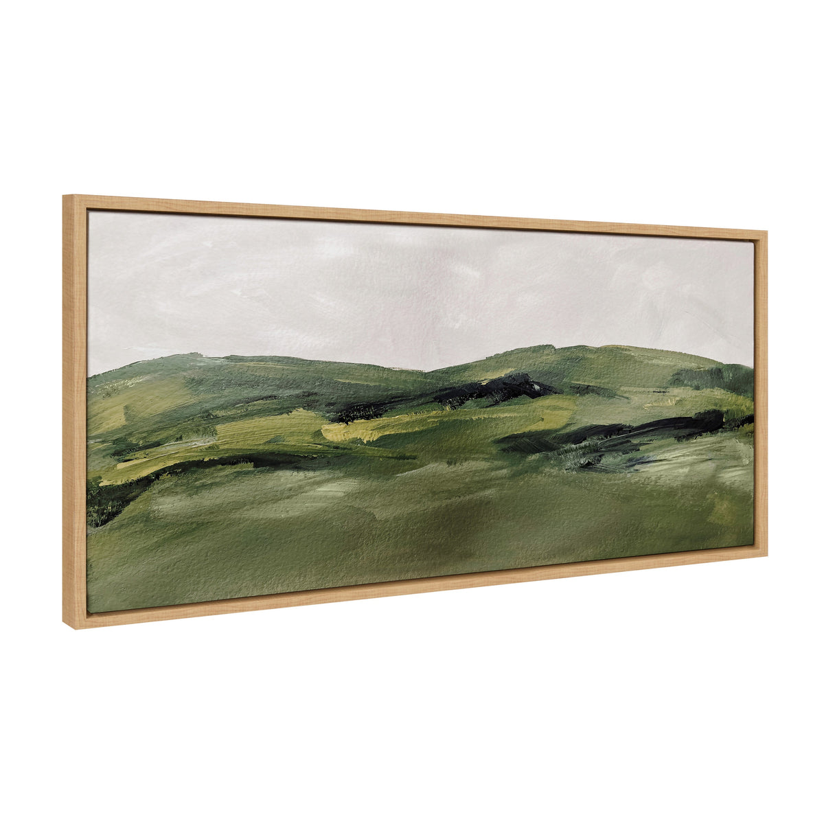 Sylvie Green Mountain Landscape Framed Canvas by Amy Lighthall