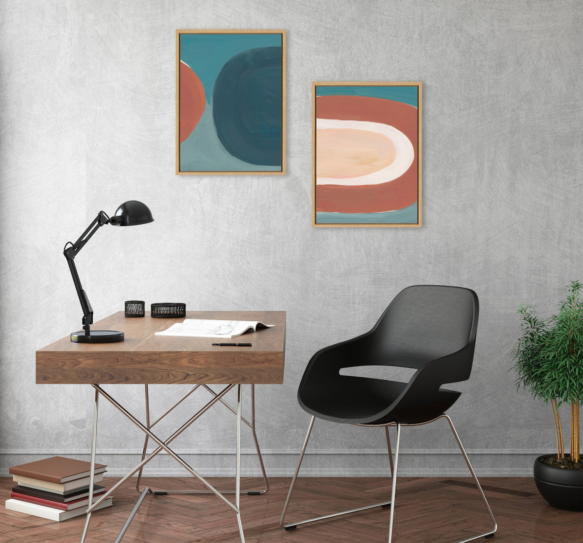 Sylvie Teotitlan Valley Study 1 A and B Framed Canvas Art Set of 2 by Kate Aurelia Holloway