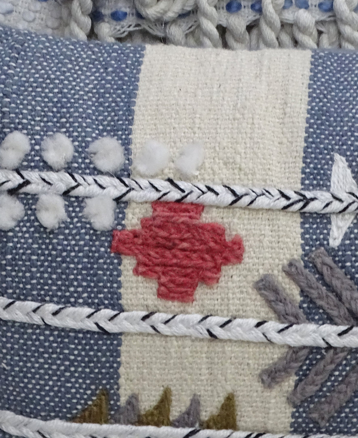 Decorative Embroidery Throw Pillow 12" X 30"