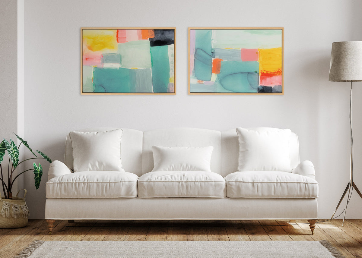 Sylvie United Colors I and II Framed Canvas Art Set of 2 by Amy Lighthall