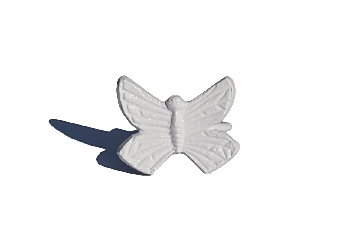 Vibhsa White Butterfly Napkin Rings | Set of 4, Handcrafted Aluminum