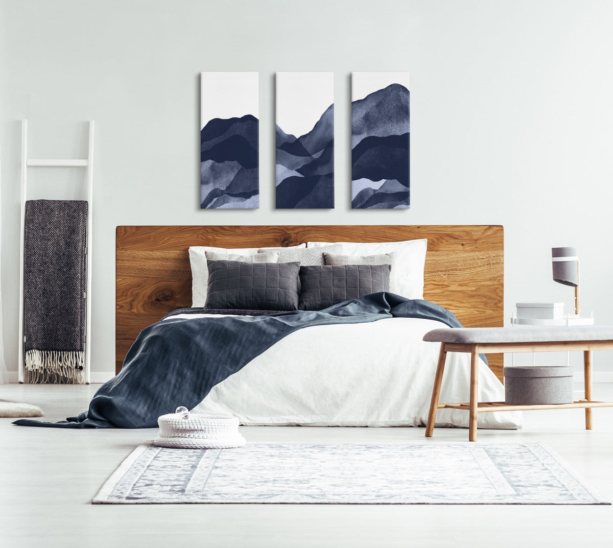 Mountain Range Canvas Wall Art Set of 3 by Amy Lighthall