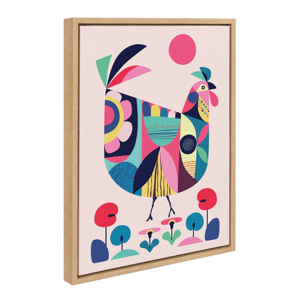 Sylvie Mid Century Modern Wyandotte Framed Canvas by Rachel Lee of My Dream Wall