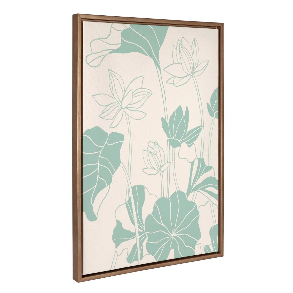 Sylvie Lotus Garden Framed Canvas by Kasey Free