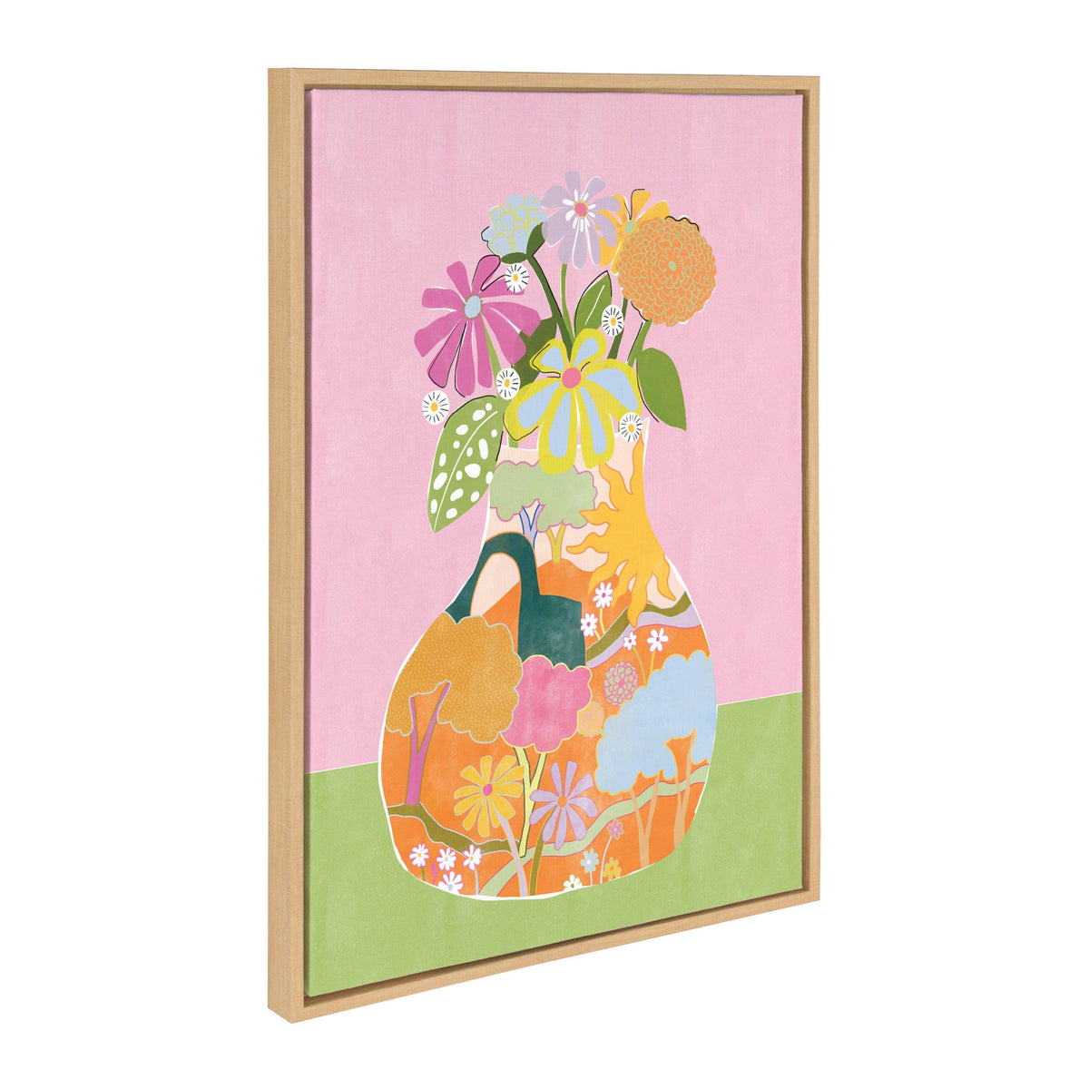 Sylvie Miracle Vase Framed Canvas by Alja Horvat