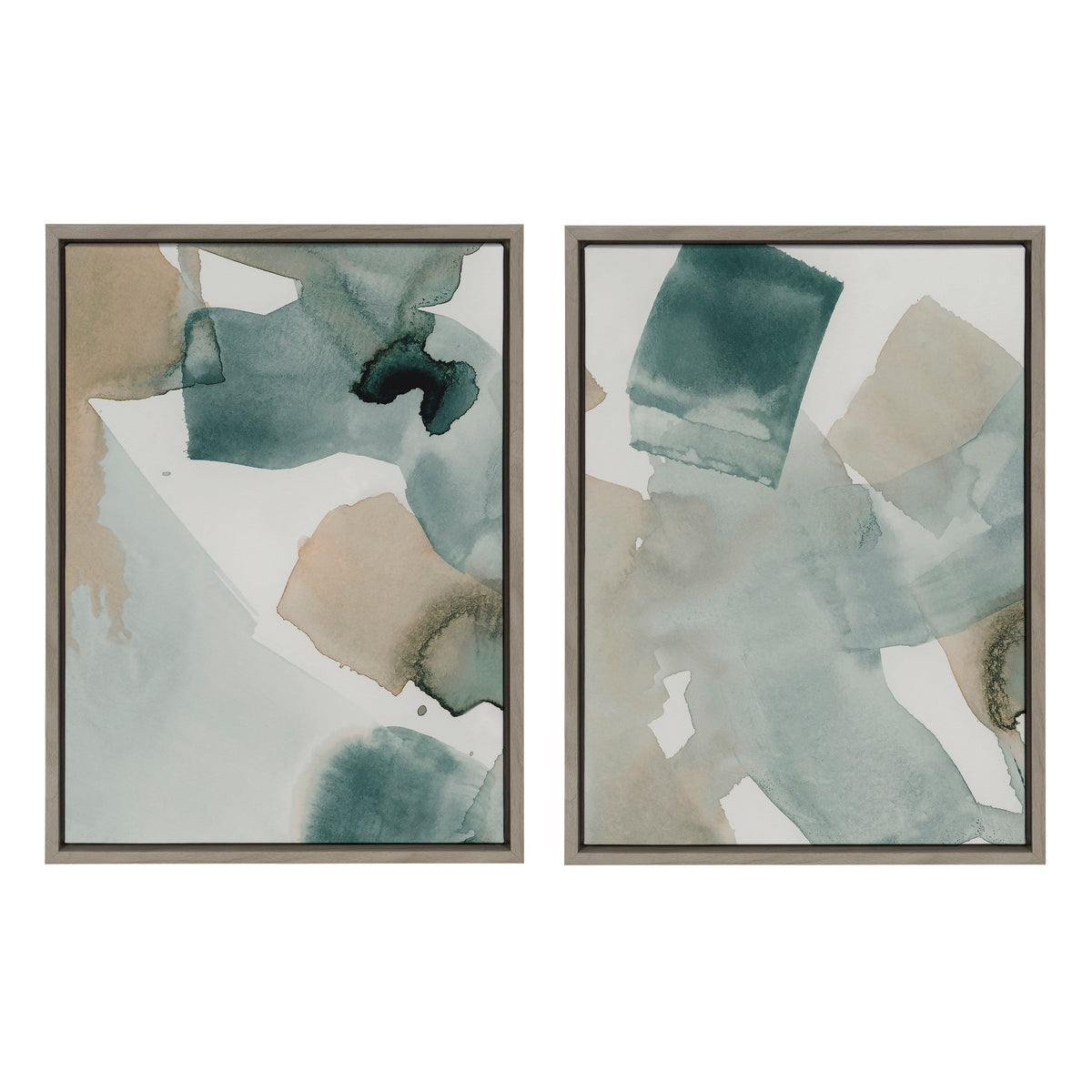 Sylvie Color Exploration I and II Framed Canvas Art Set of 2 by Amy Lighthall