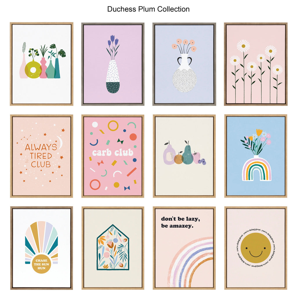 Sylvie Plant Play Framed Canvas by Duchess Plum