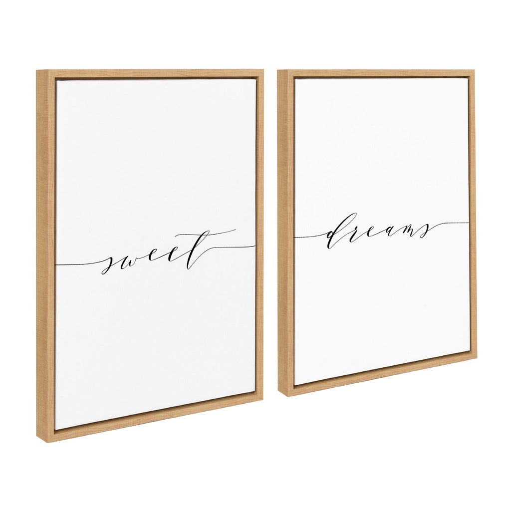Sylvie Sweet Dreams Framed Canvas Art Set of 2 by Maggie Price of Hunt and Gather Goods