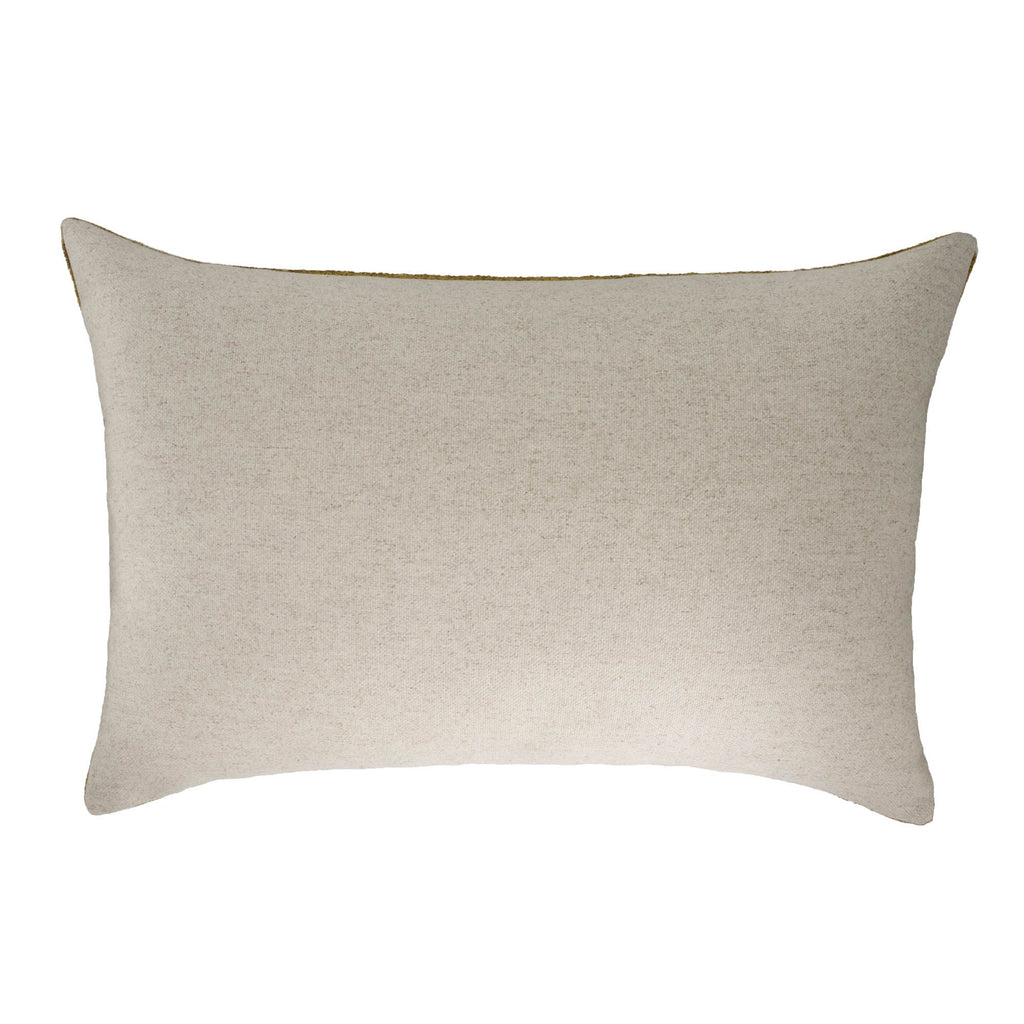 Olive Green Silk Velvet Ikat Pillow Cover, 16 x 24