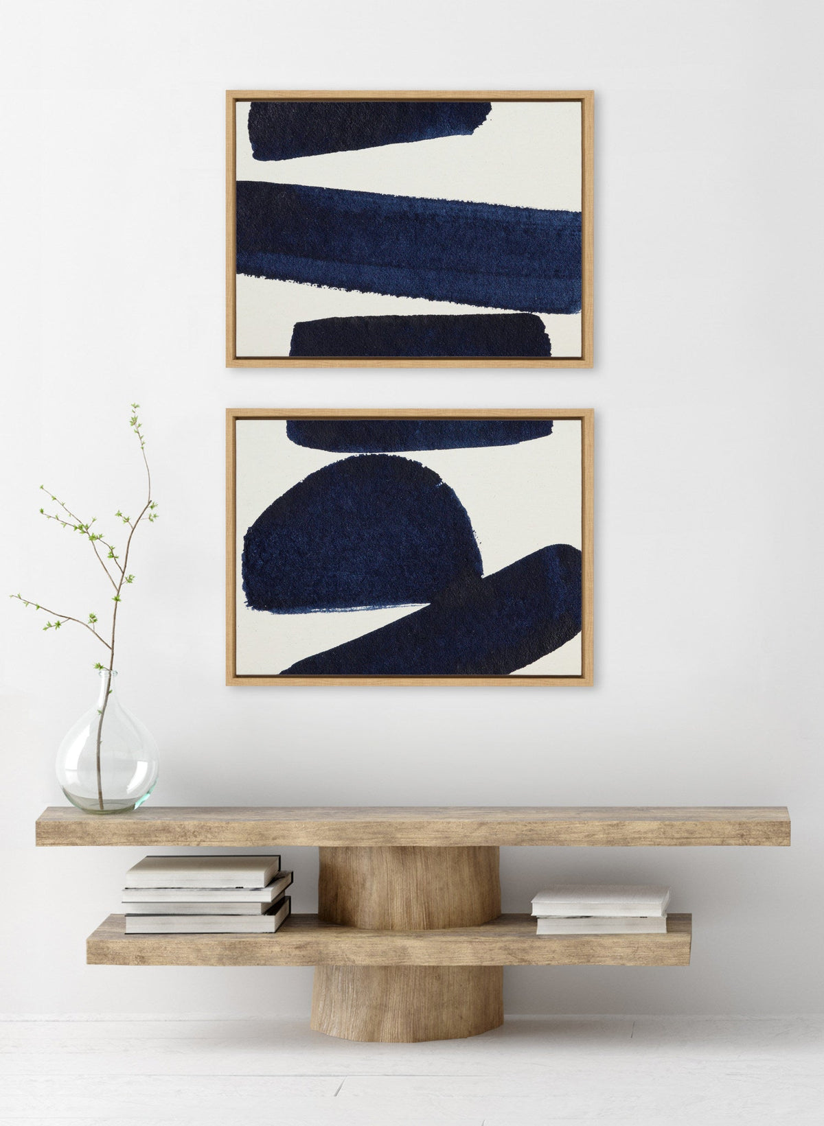 Sylvie Japandi 26 1 and 2 Framed Canvas Art Set of 2 by Rocket Jack