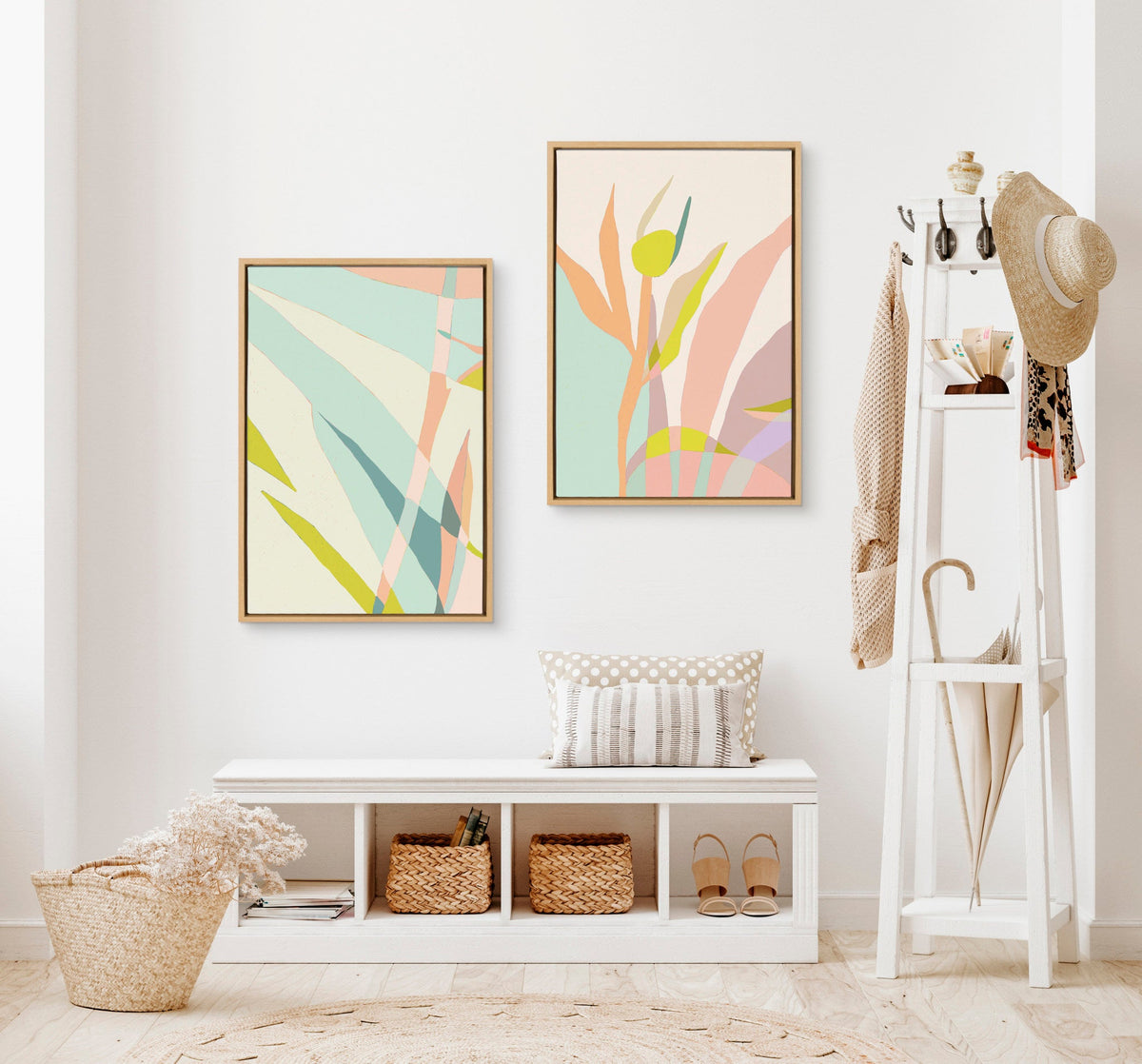 Sylvie Delight in the Moment 3 and 4 Framed Canvas Set of 2 by Alicia Schultz
