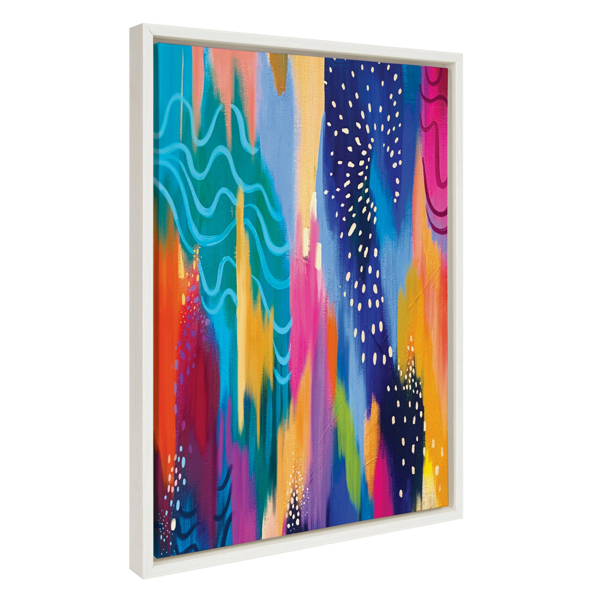 Sylvie EV Brushstroke 128 Framed Canvas Art Set of 4 by Jessi Raulet of Ettavee