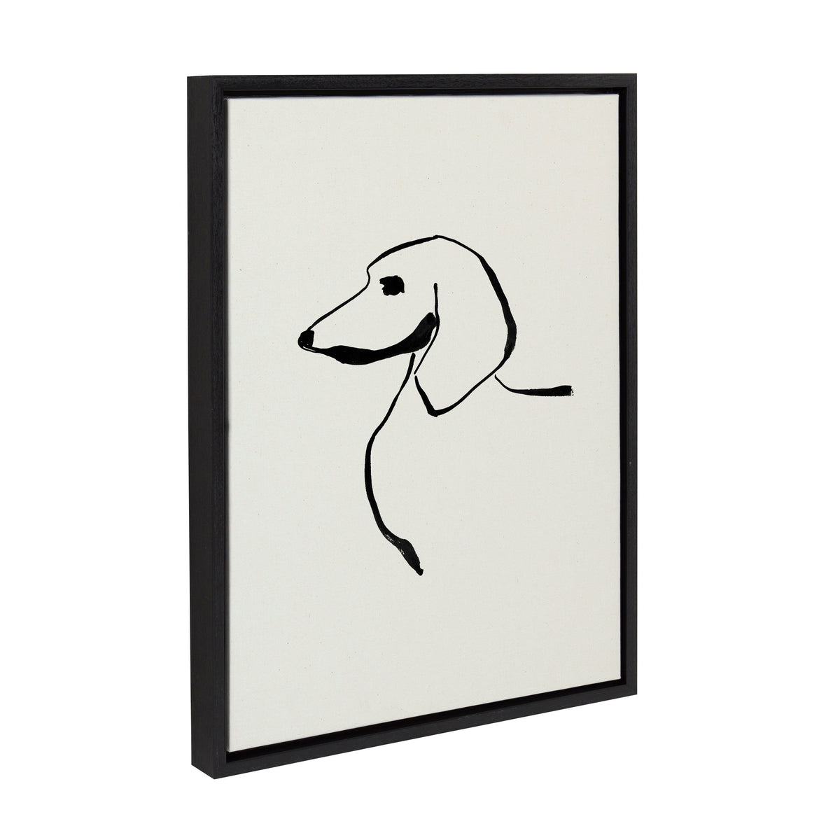 Sylvie 1023 Dachshund Framed Canvas by Teju Reval of SnazzyHues