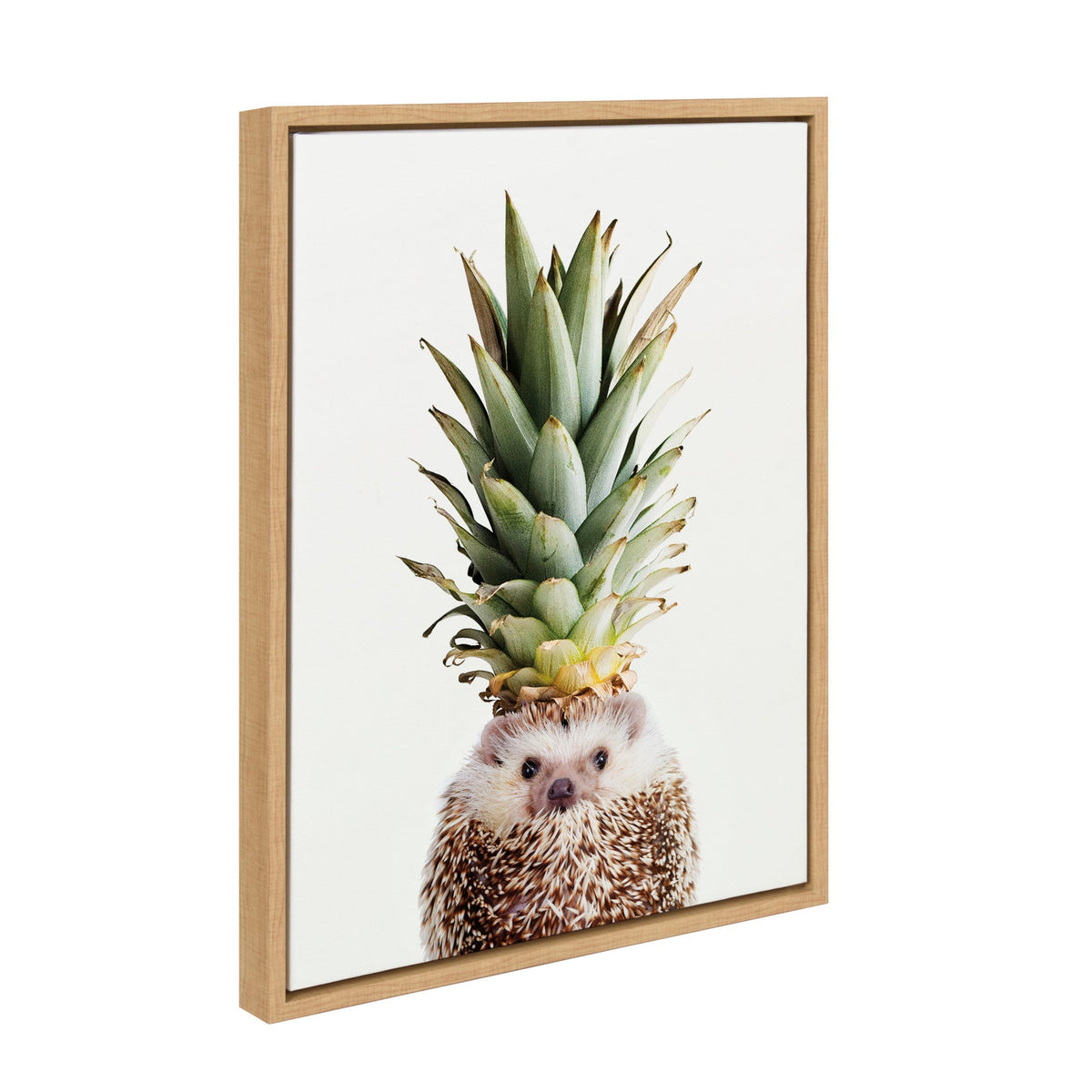 Sylvie Hedgehog Pineapple Framed Canvas by Amy Peterson Art Studio