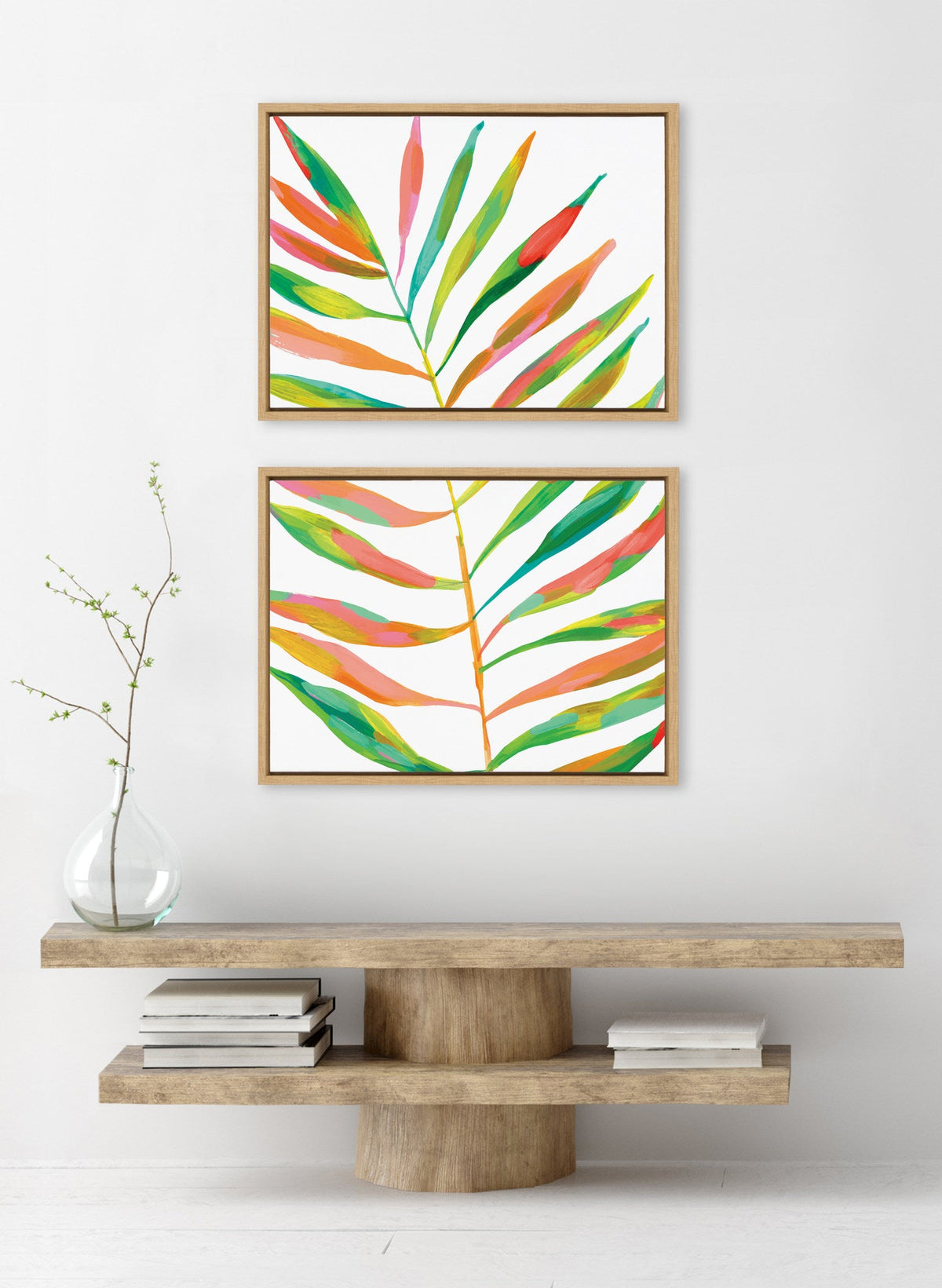 Sylvie Palma No. 2 1 and 2 Framed Canvas Art Set of 2 by Jessi Raulet of Ettavee