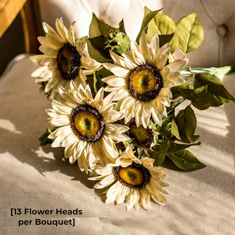 Artificial Painterly Sunflower Bouquet – 20"