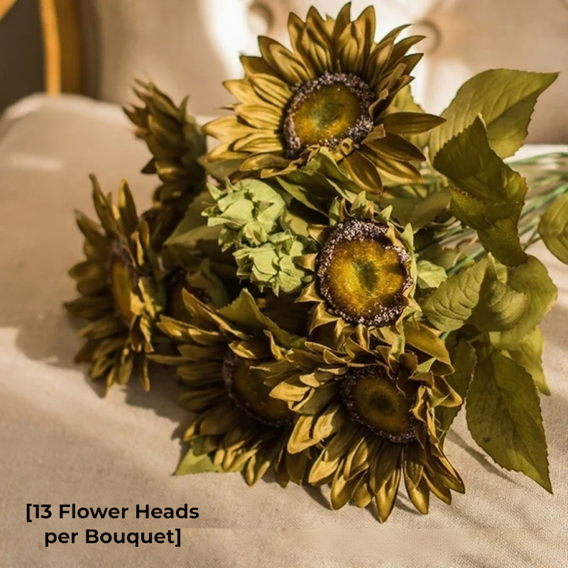 Artificial Painterly Sunflower Bouquet – 20"