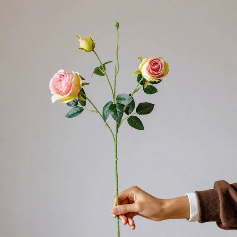 Artificial Vintage Garden Rose Stem – 25"