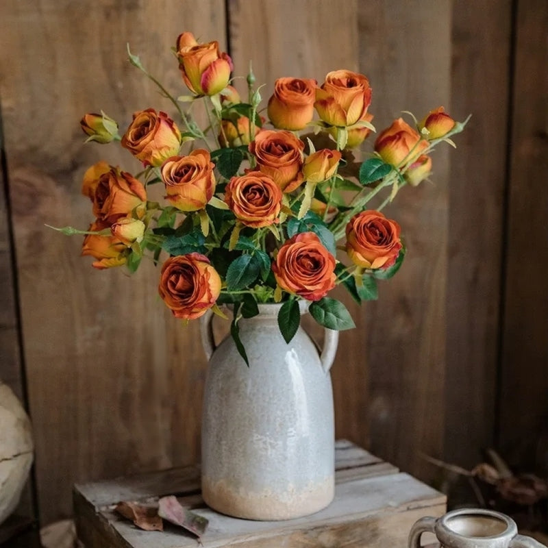 Artificial Vintage Garden Rose Stem – 25"