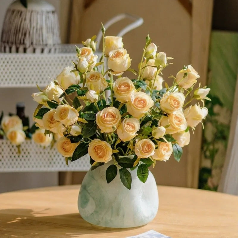 Artificial Vintage Garden Rose Stem – 25"