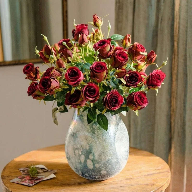Artificial Vintage Garden Rose Stem – 25"