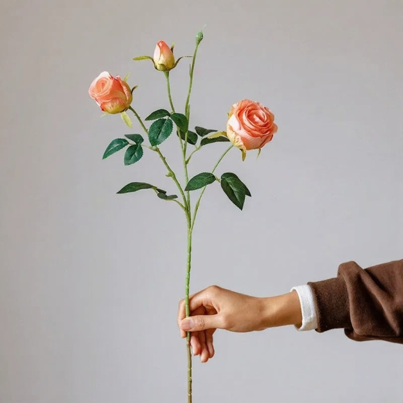 Artificial Vintage Garden Rose Stem – 25"