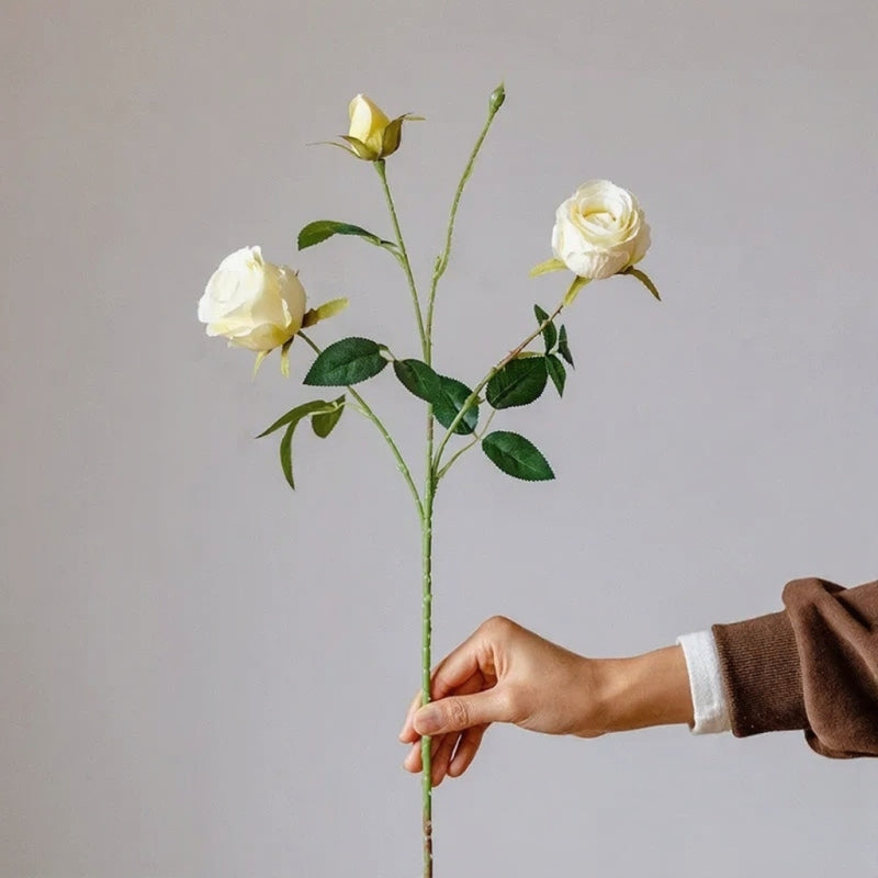 Artificial Vintage Garden Rose Stem – 25"