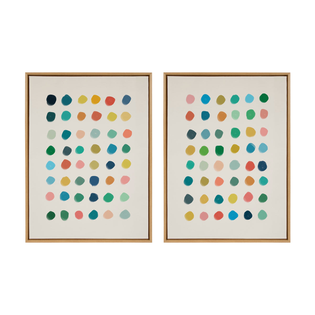 Sylvie Meditation 1 and 2 Framed Canvas Art Set of 2 by Kelly Knaga