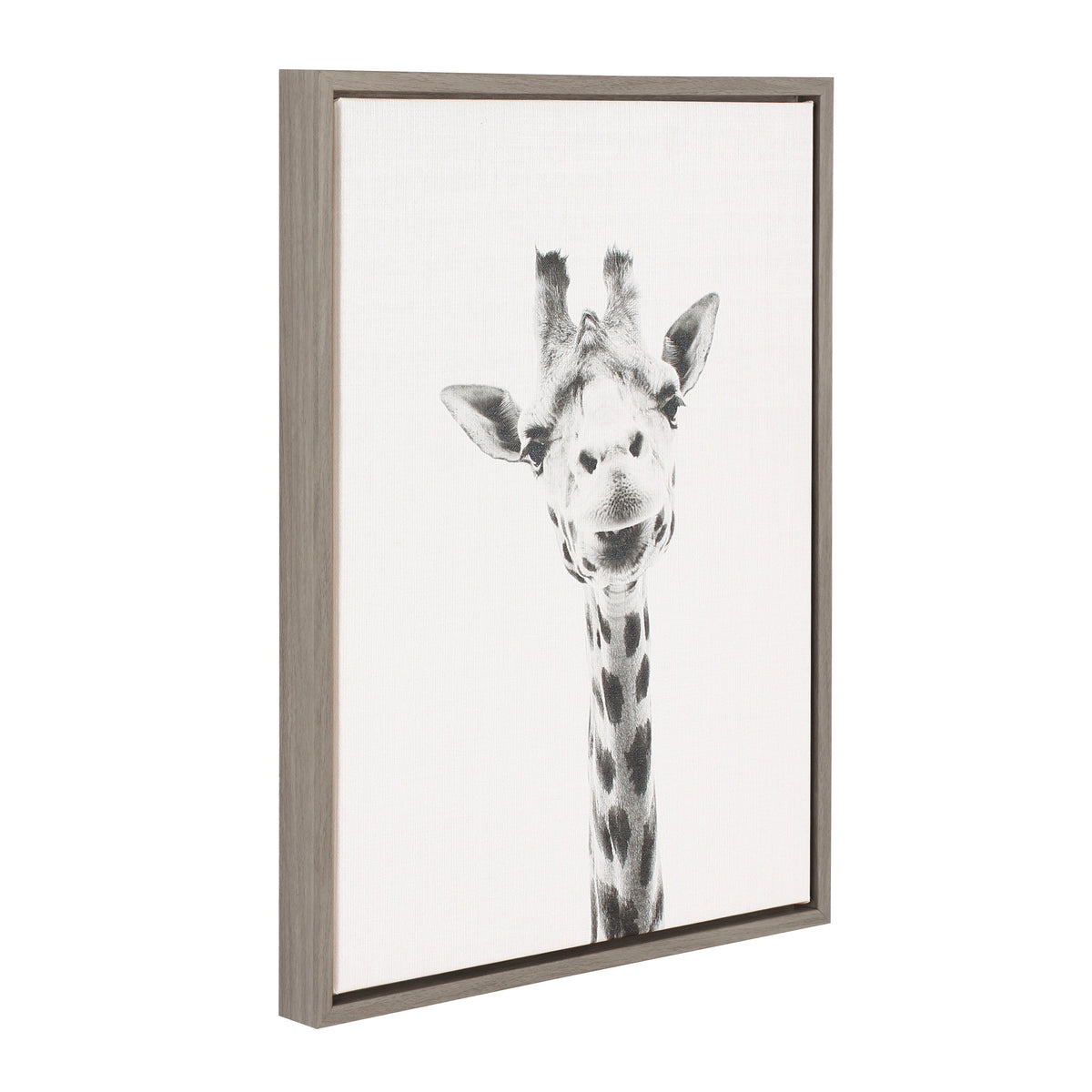 Sylvie Giraffe Framed Canvas by Simon Te of Tai Prints