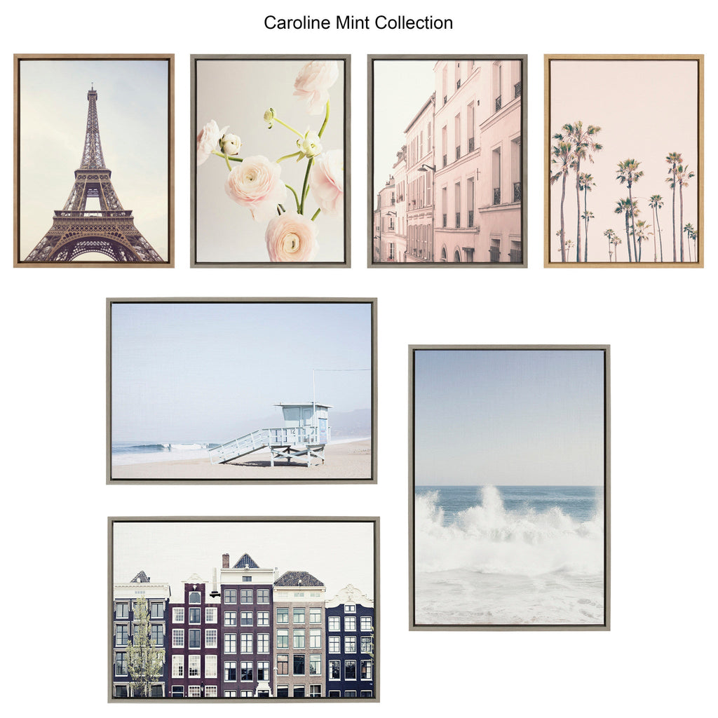 Sylvie Five Umbrellas Framed Canvas by Caroline Mint