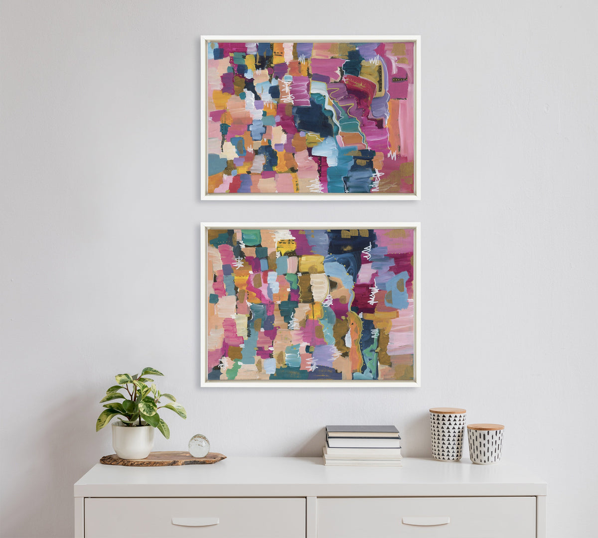Sylvie Applause Framed Canvas Set of 2 by Leah Nadeau