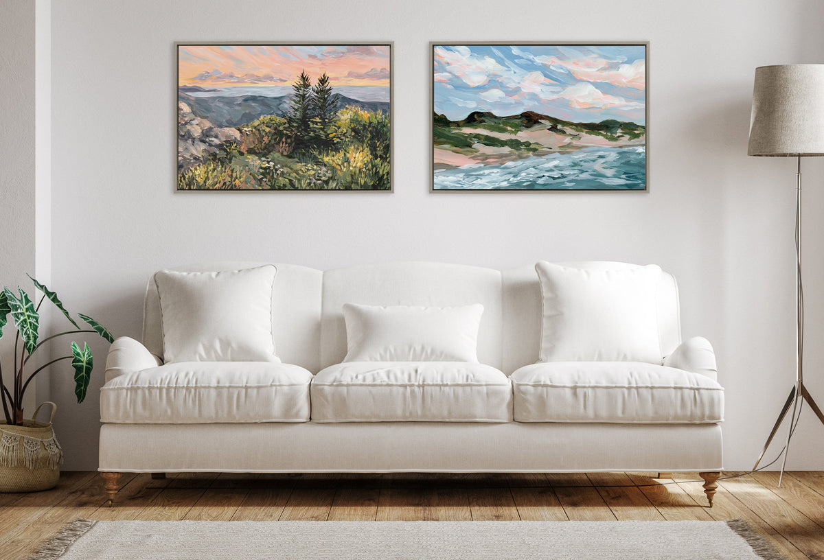 Sylvie Michigan Sand Dunes Framed Canvas by Emily Kenney
