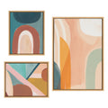 Sylvie Sunrise Over Marrakesh, Teotitlan Valley Study 1 and Teotitlan Valley Study 2 Framed Canvas Set of 3 by Kate Aurelia Holloway