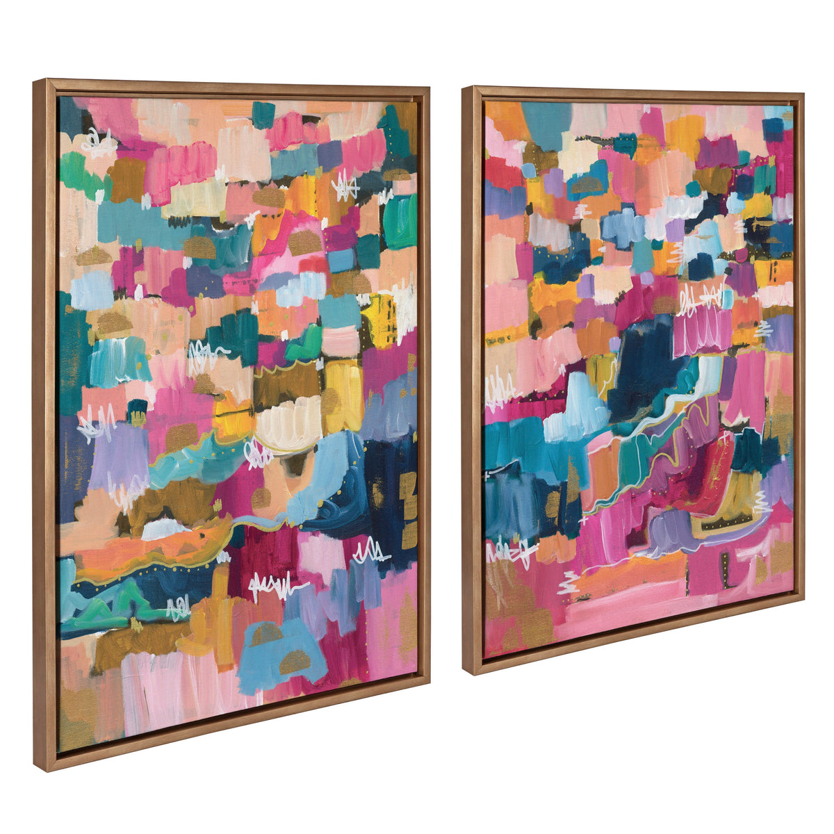 Sylvie Applause Framed Canvas Set of 2 by Leah Nadeau